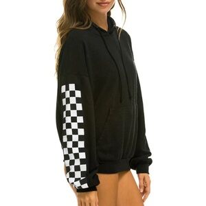 Aviator Nation Checkered Relaxed Pullover Hoodie